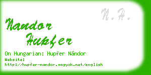 nandor hupfer business card